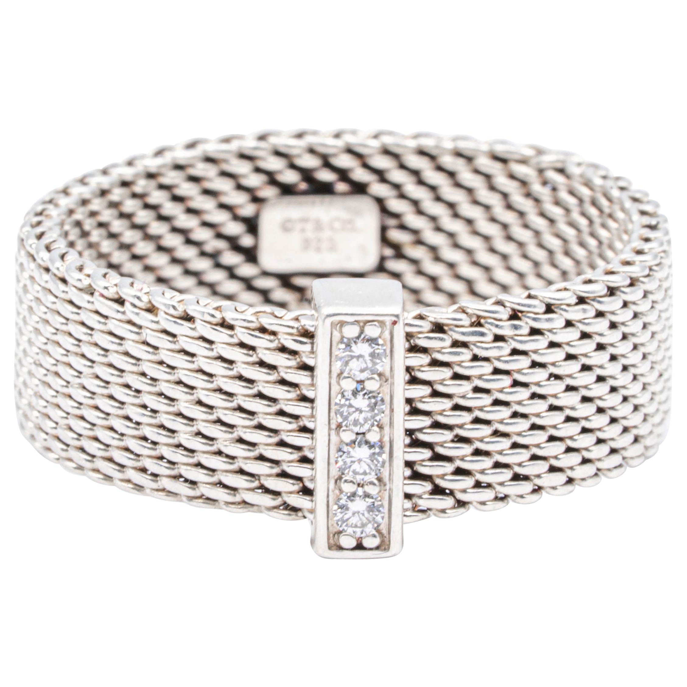 Sterling Silver 925 Women's Mesh Ring – Wholesale, 10mm Wide Band, Sizes 5-10, Modern Everyday Style