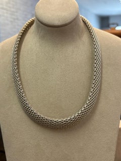 Tiffany & Co. Silver Mesh Somerset Necklace