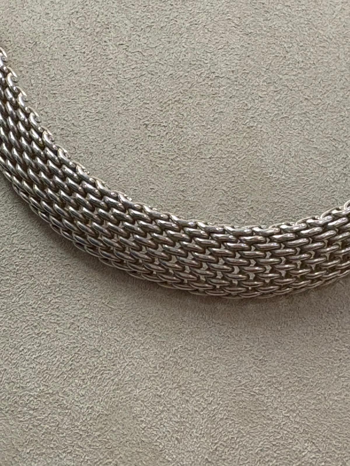 Tiffany & Co. Silver Mesh Somerset Necklace 1