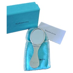 Tiffany & Co silver miniature / pocket folding hand mirror
