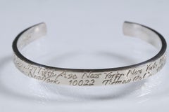 Tiffany & Co silver notes cuff bangle/bracelet 727 5th avenue New York
