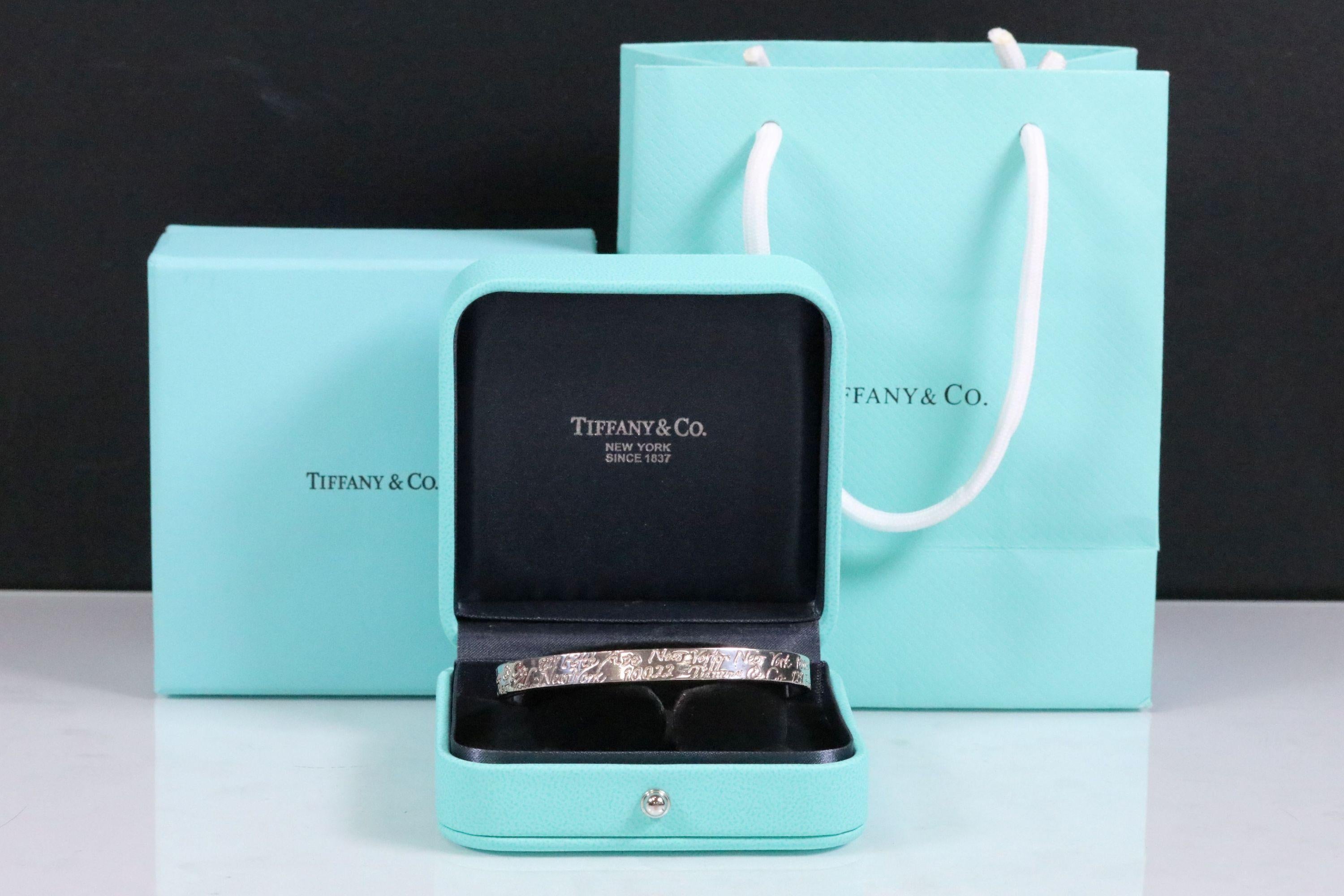 Fine XX secolo Tiffany & Co. bracciale/bracciale in argento 727 5th avenue New York in vendita