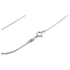 Tiffany & Co Silver Oval Key Necklace Pendant Charm Chain 18''