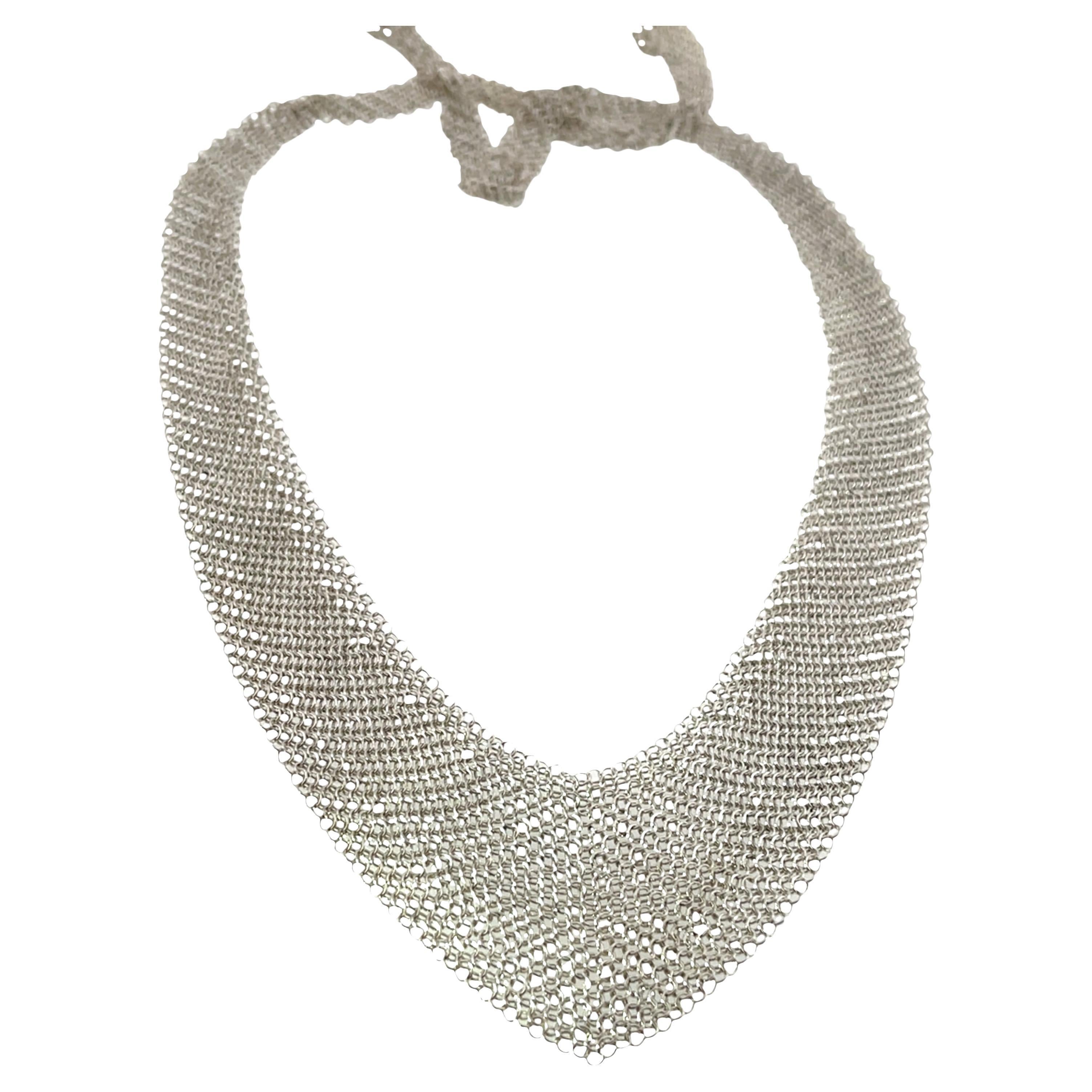 Tiffany Elsa Peretti Mesh Bib Halskette