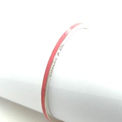 Tiffany & Co. Silber rosa Emaille-Streifen-Armreif
