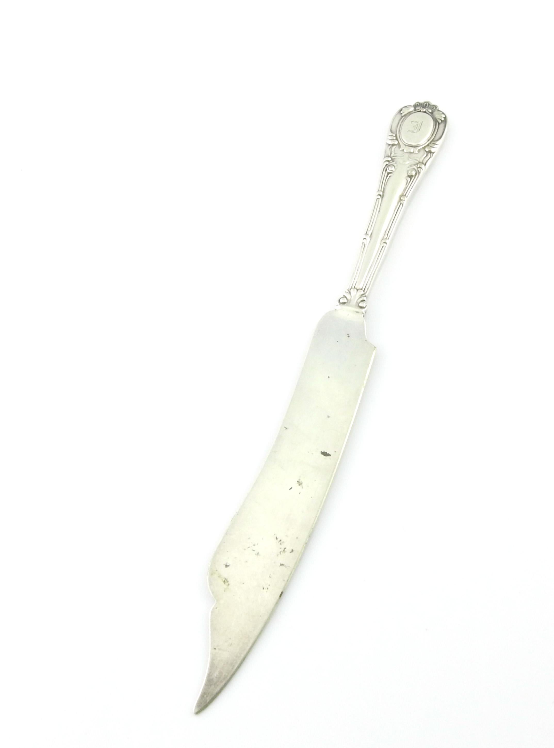 Tiffany & Co Silver Plate Old French Fish Knife 1