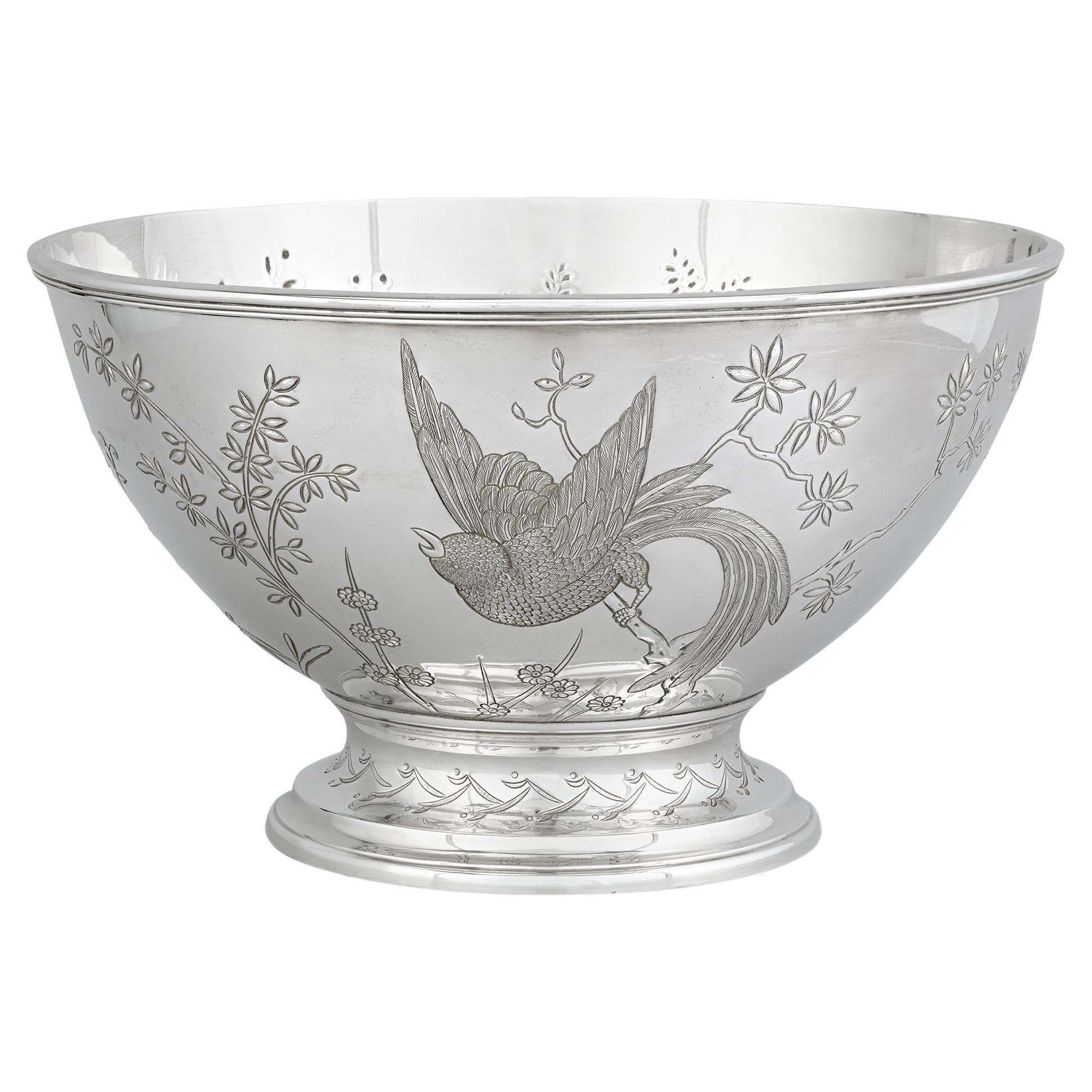 Tiffany & Co. Vaschetta per il pranzo in argento con uccello