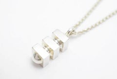 Tiffany & Co. Silver Rare Paloma Picasso 3d Groove Pendant