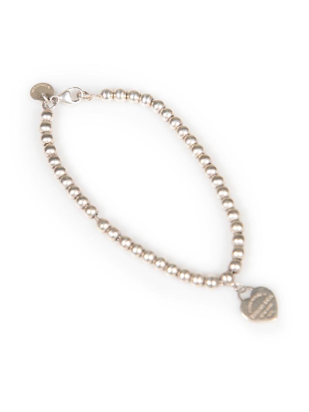 Tiffany & Co Silver Return to Tiffany Beaded Bracelet In Good Condition For Sale In London, GB