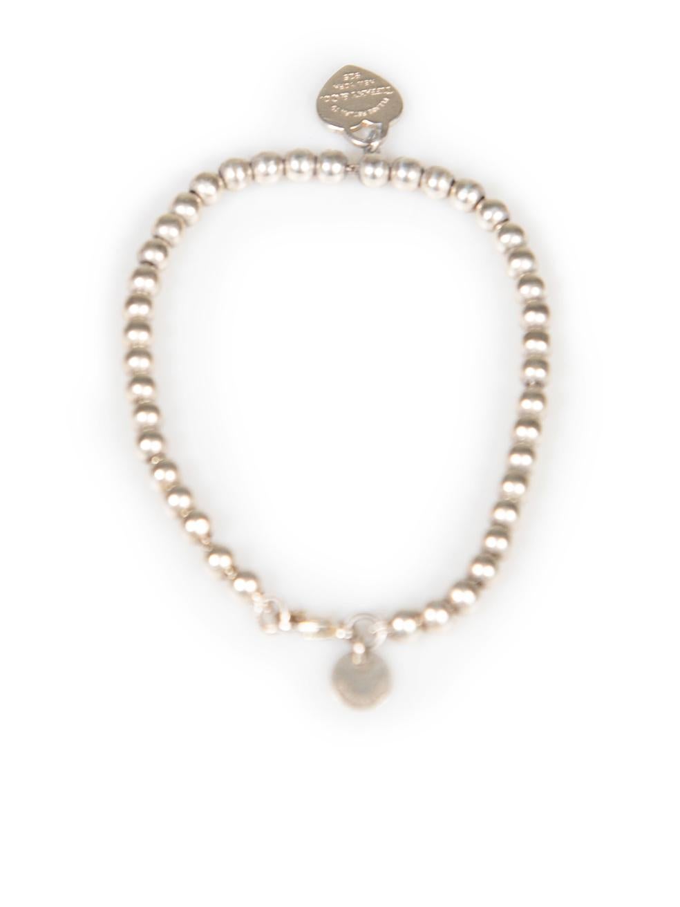Women's Tiffany & Co Silver Return to Tiffany Beaded Bracelet For Sale