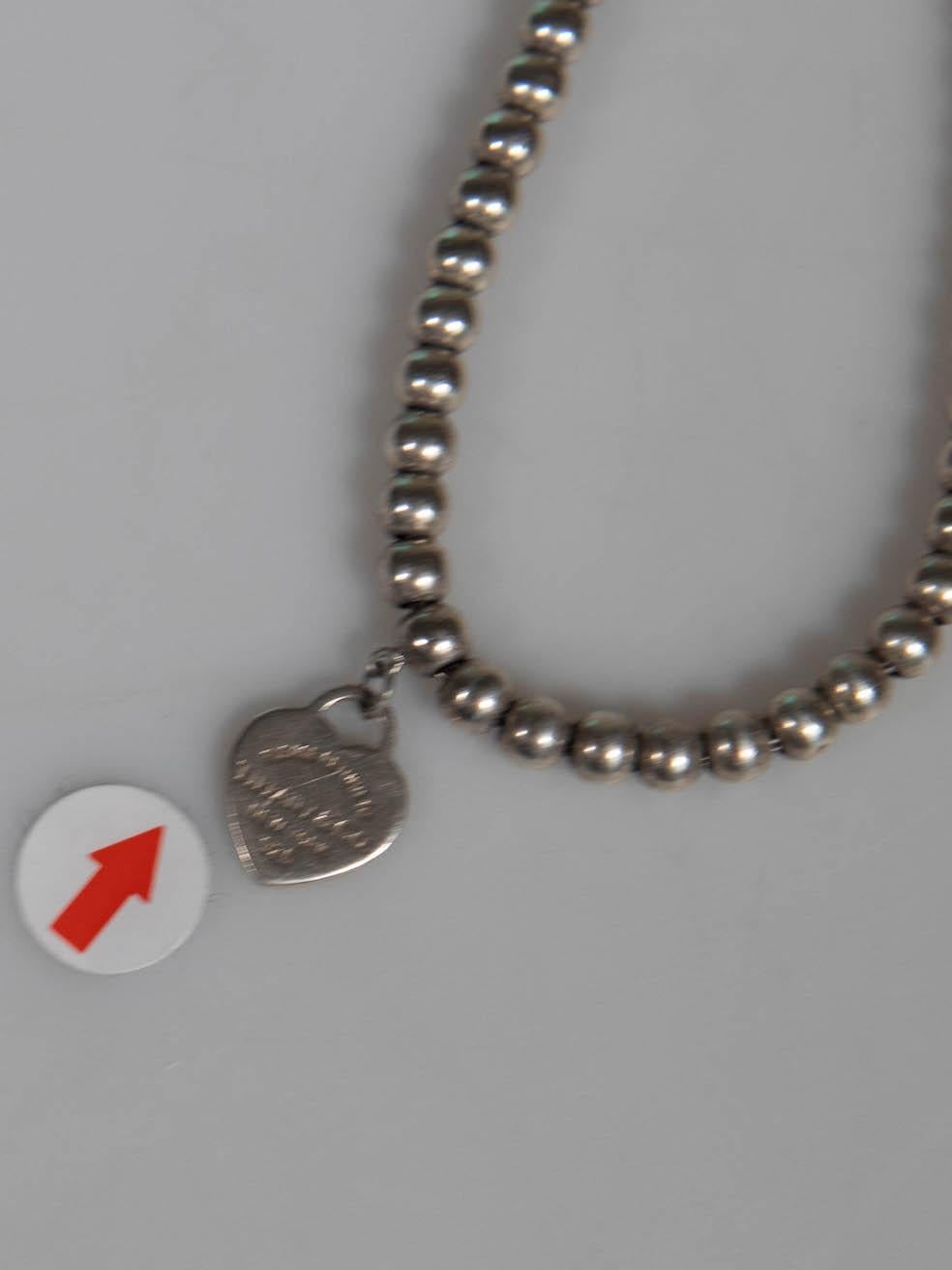 Tiffany & Co Silver Return to Tiffany Beaded Bracelet In Good Condition In London, GB