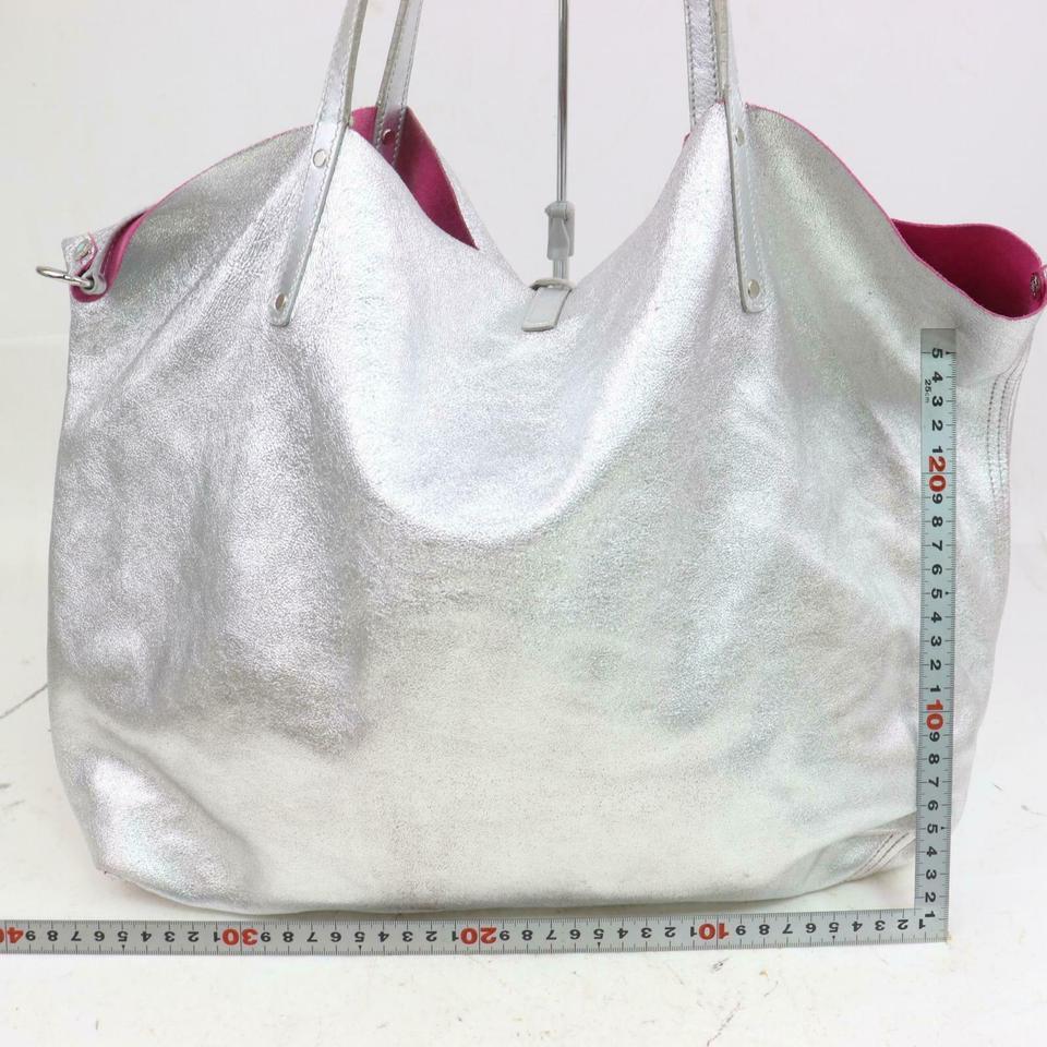 Tiffany & Co. Silver Reversible Shopper Tote with Pouch 871440  1
