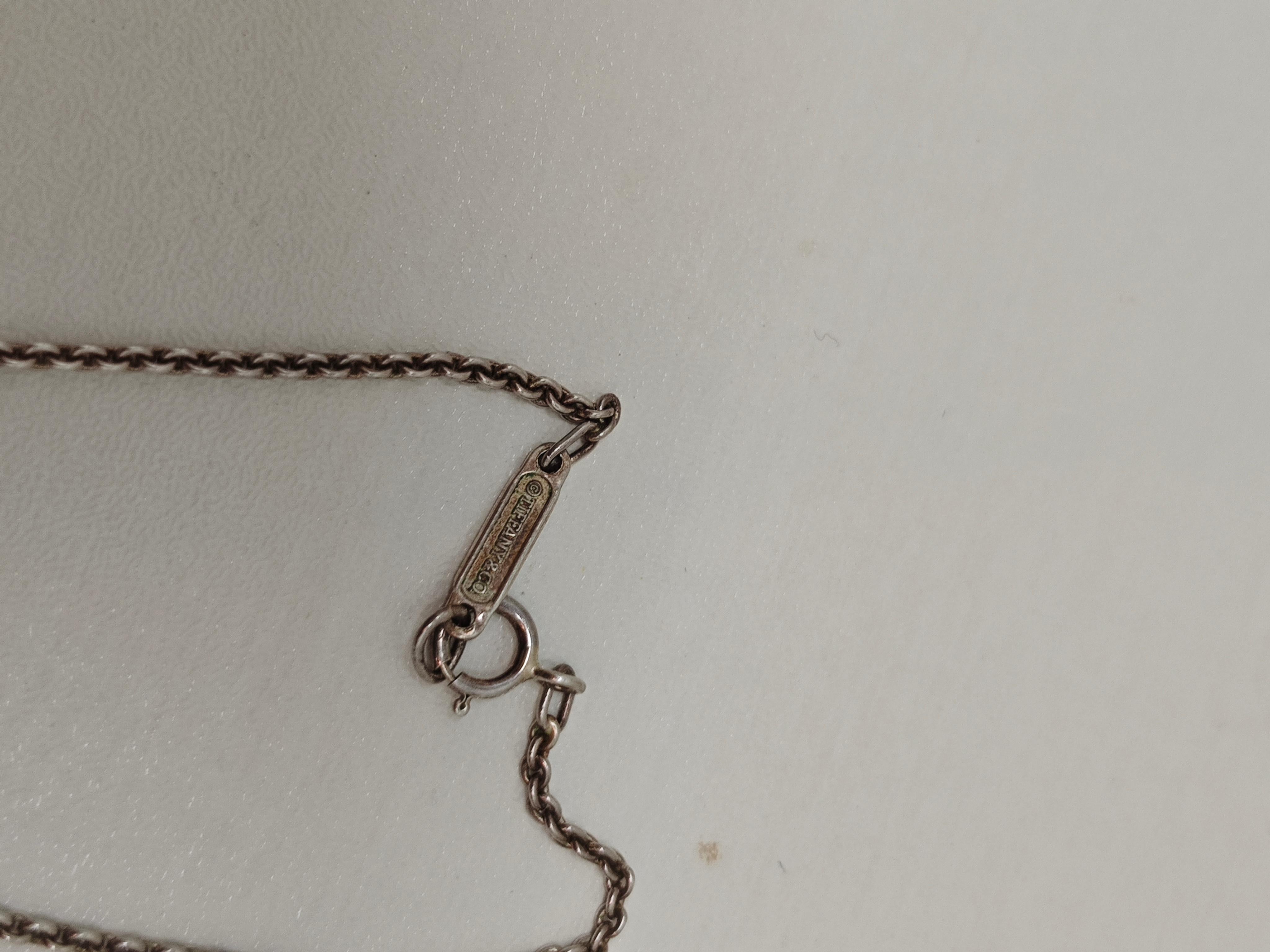 Women's Tiffany & Co. Silver Roman Numeral Cube Necklace For Sale