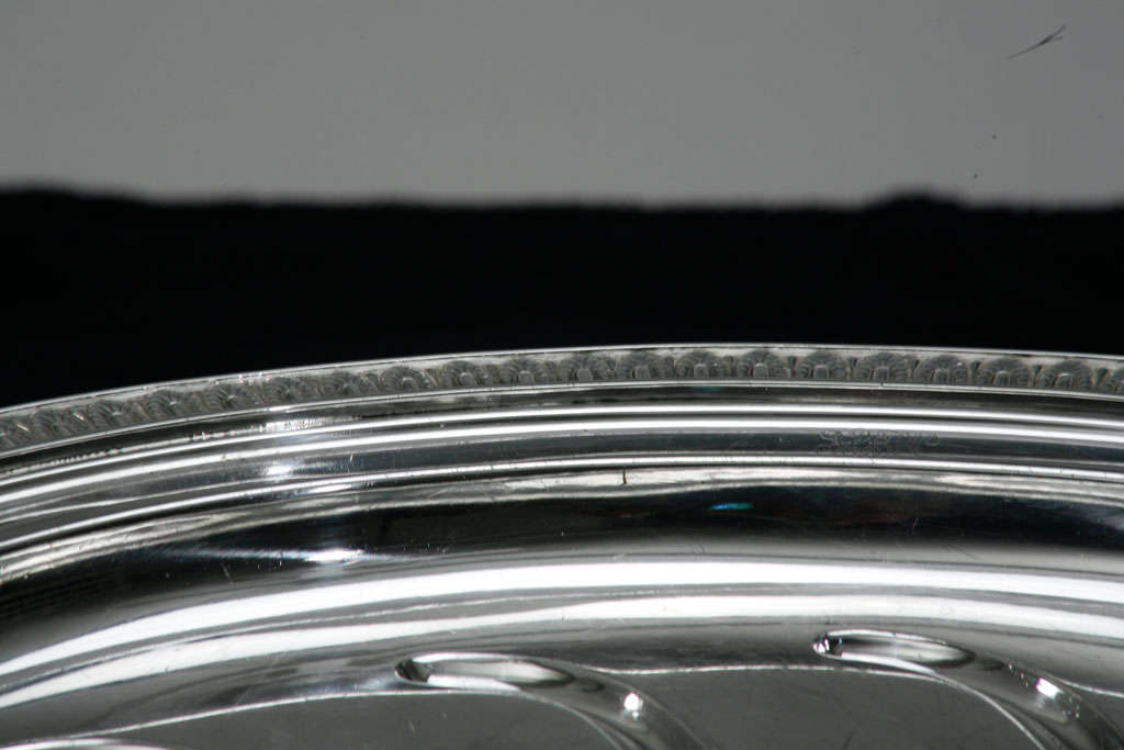 20th Century Tiffany & Co. Silver-Soldered Oval Domed Covered Well & Tree Platter