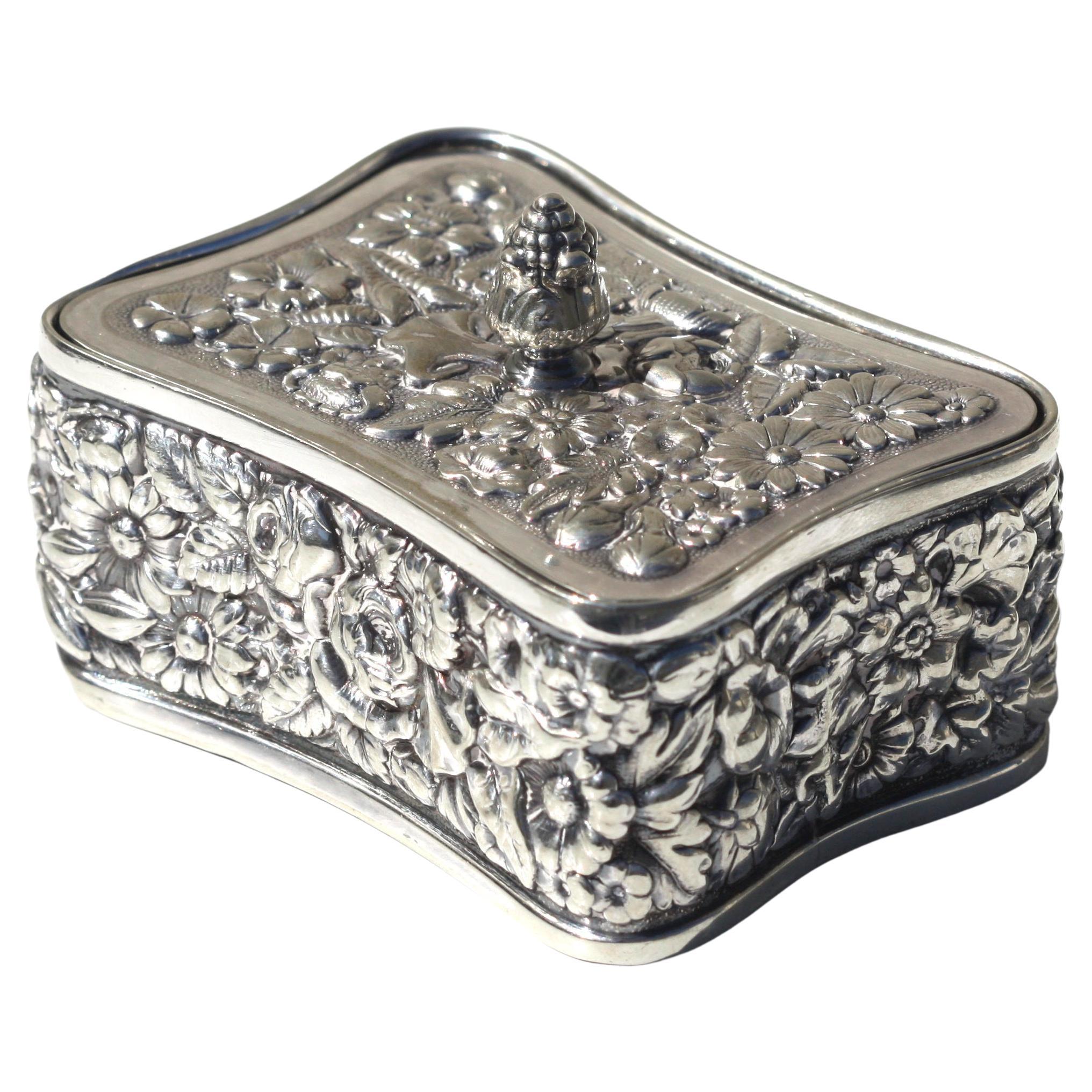 Tiffany & Co. Silver-Soldered Stamp Box and Cover For Sale