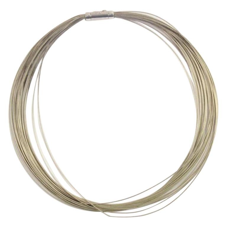 Tiffany 
Co. Silver Sterling Multi Strand Choker 44tca919 Necklace For Sale