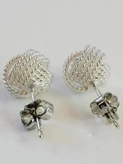 Tiffany & Co. Silver Twist Knot Earrings
