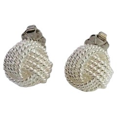 Vintage Tiffany & Co. Silver Twist Knot Earrings