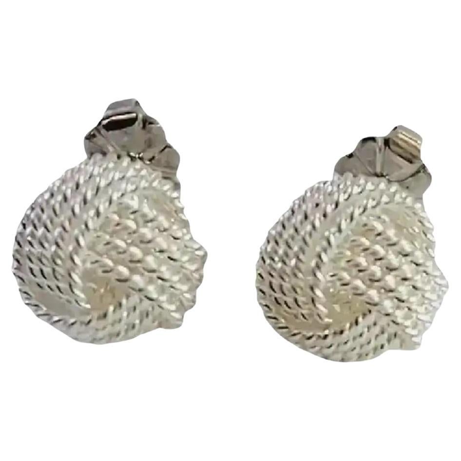 Tiffany and Co. Silver Twist Knot Earrings at 1stDibs tiffany knot tiffany twist knot earrings tiffany love knot earrings