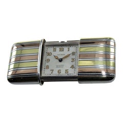Tiffany & Co. Silver with Multi-Color Gold Inlay Art Deco Ermeto, circa 1920s