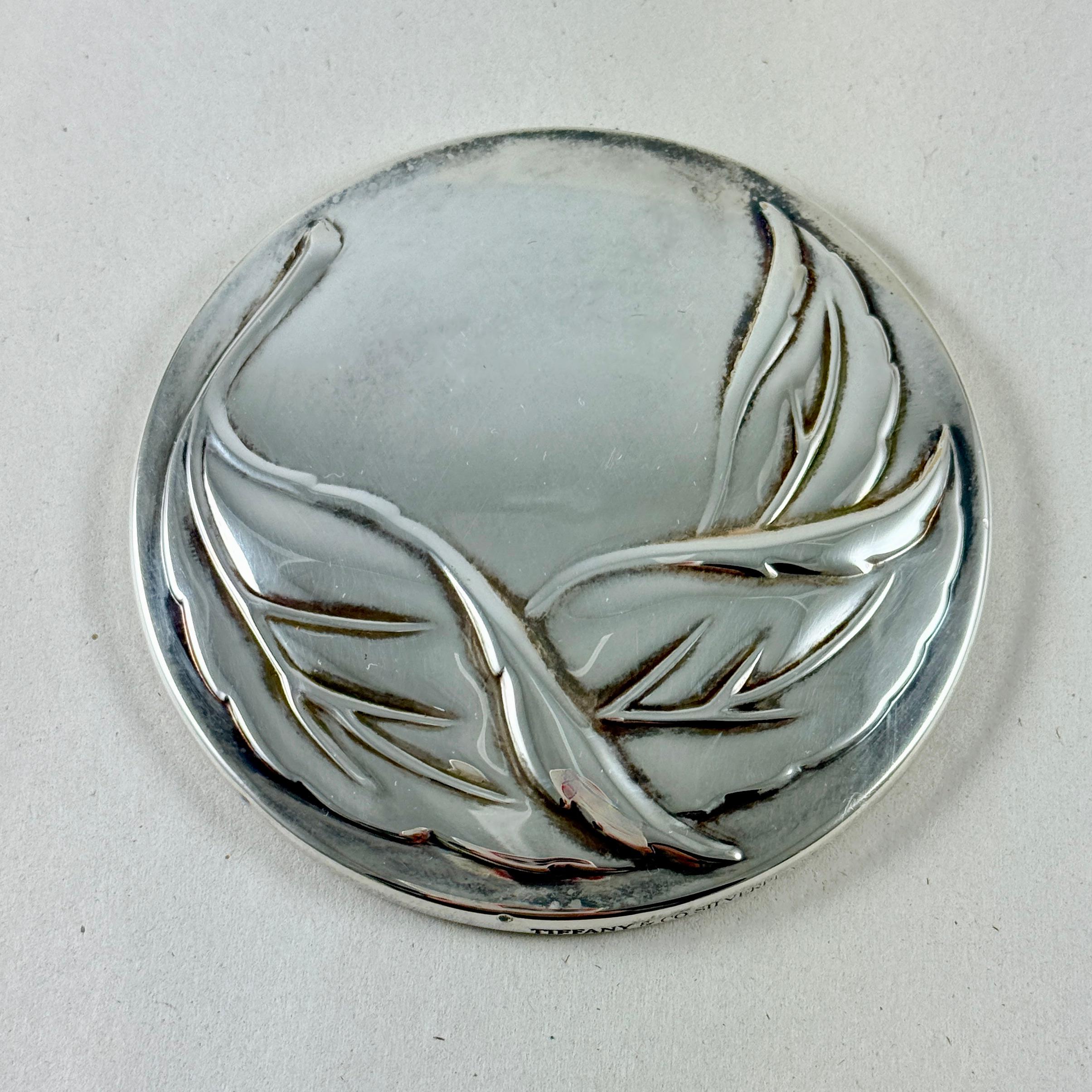 Tiffany & Co. Silverplate Compact Mirror In Good Condition For Sale In Philadelphia, PA