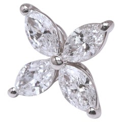 Tiffany & Co. Single Large Victoria Marquise Diamond Earrings in 18k Gold