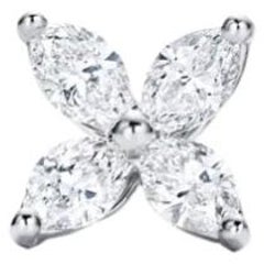 Tiffany & Co. Single Small Victoria Marquise Diamond Earring in Platinum