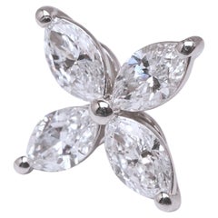 Tiffany & Co. Single Small Victoria Marquise Diamond Earring in Platinum