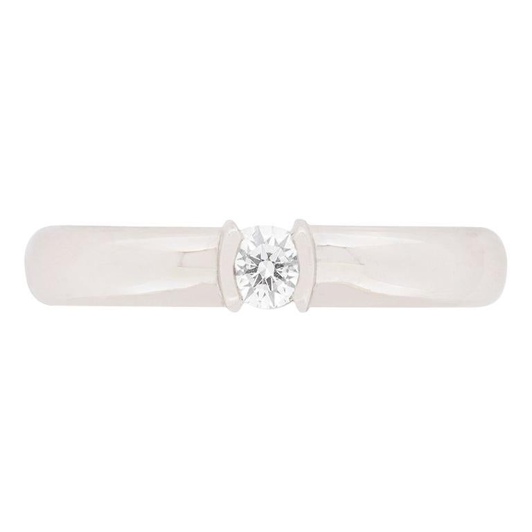 Tiffany & Co. Single Stone Diamond Engagement Ring For Sale