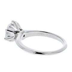 Tiffany & Co. Six Prong 2.11 Carat Round Diamond Engagement Ring