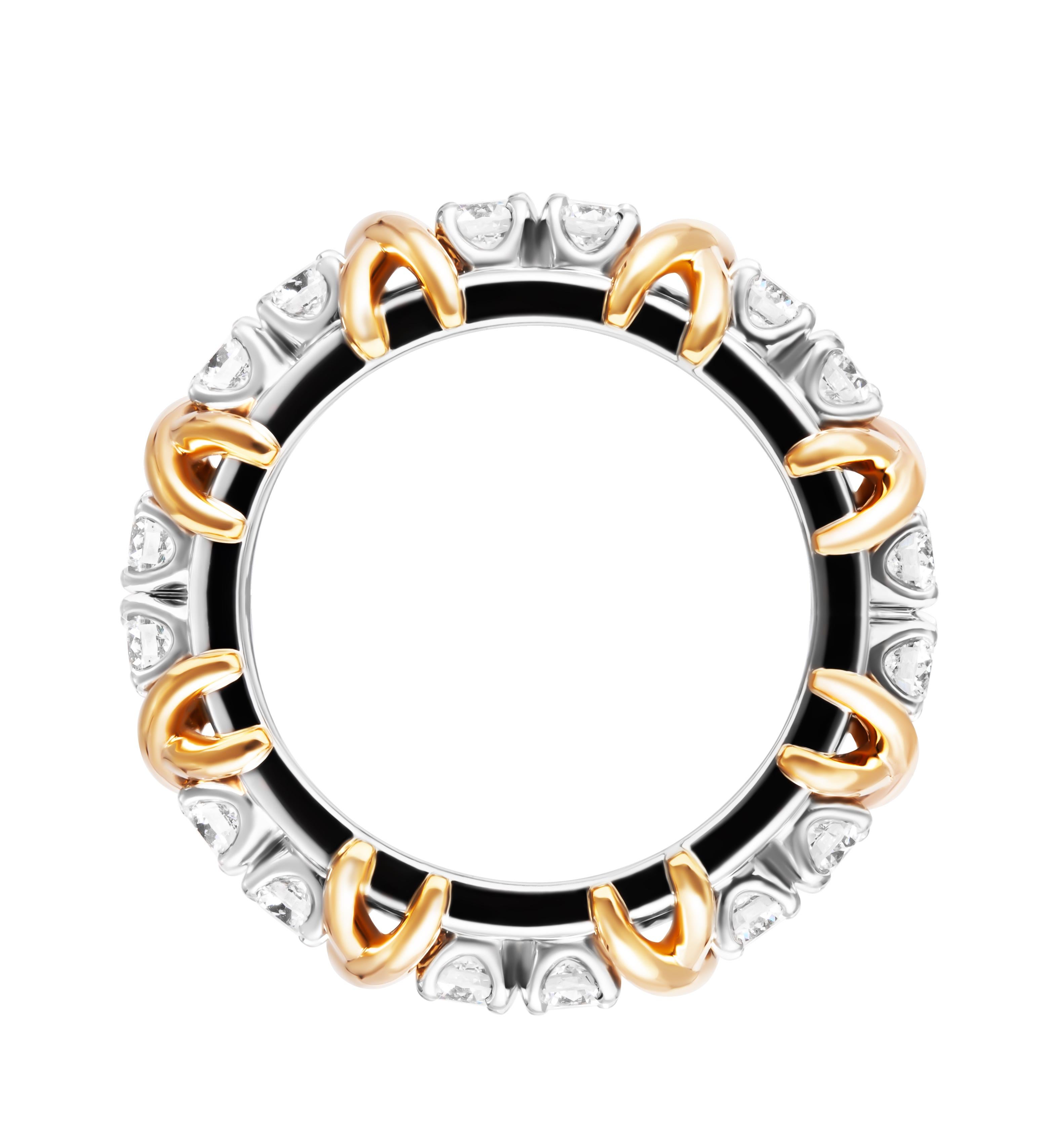 Moderne Tiffany & Co. Seize pierres en platine/or jaune avec diamants en vente