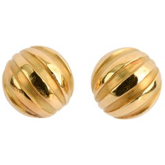 Tiffany & Co. Small Gold Dome Earrings