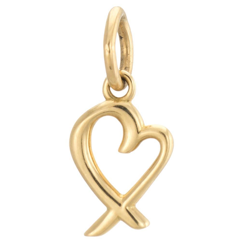 Tiffany & Co Small Heart Charm 18k Gold Paloma Picasso Loving Heart Pendant