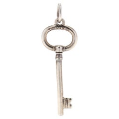 Tiffany & Co Small Key Charm, Solid Sterling, Simple Key Pendant, Neckmess