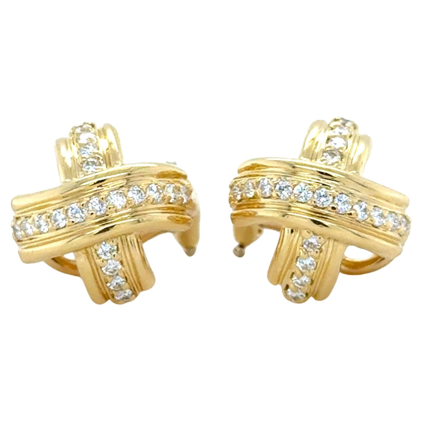 Tiffany & Co. Small Signature X Diamond Earrings
