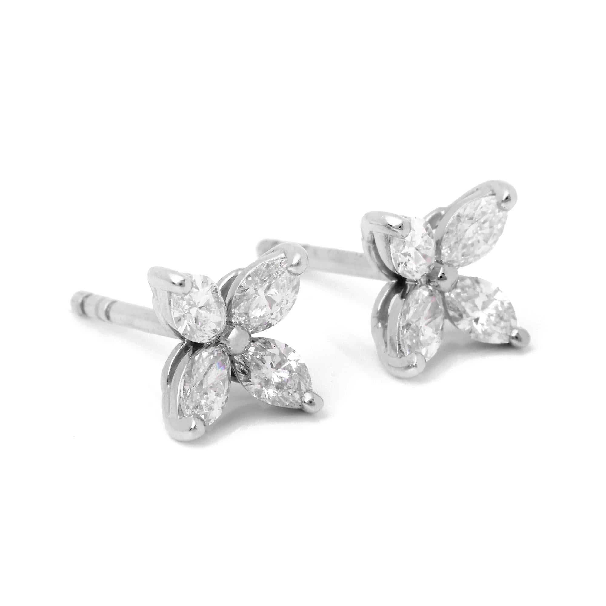 Tiffany & Co Small Victoria Earrings In Excellent Condition In Bishop's Stortford, Hertfordshire