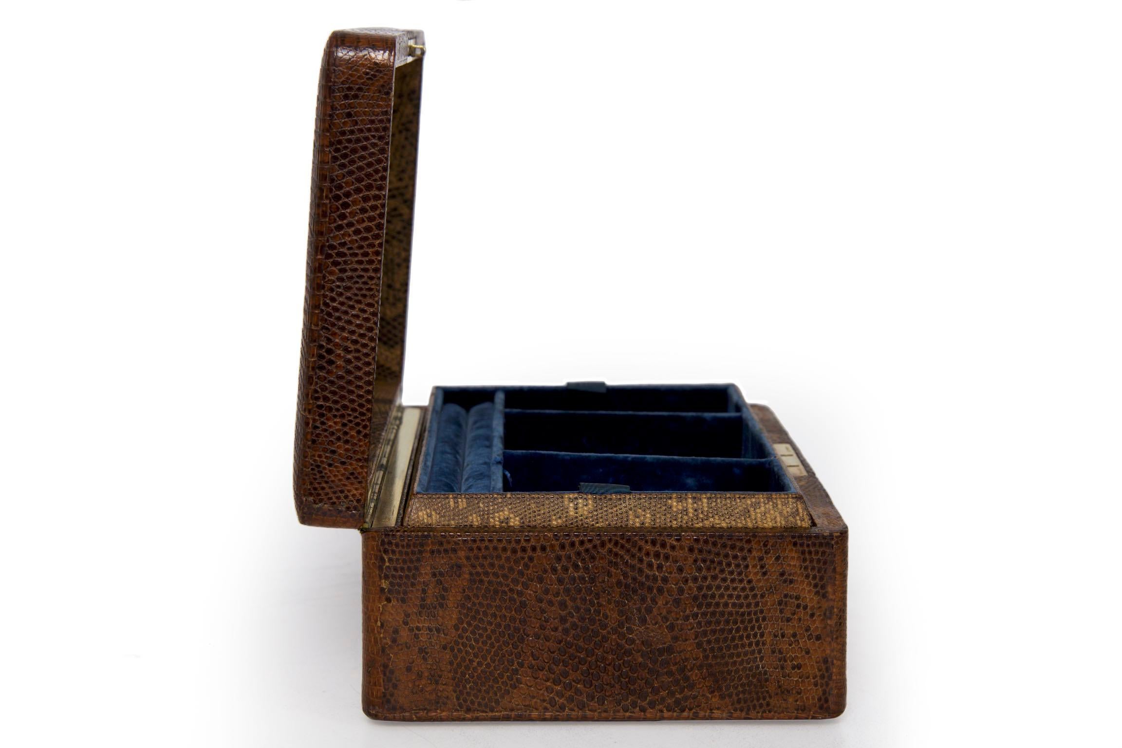 Tiffany & Co. Snake Skin Jewelry Box with Bramah Locks, circa 1880 9