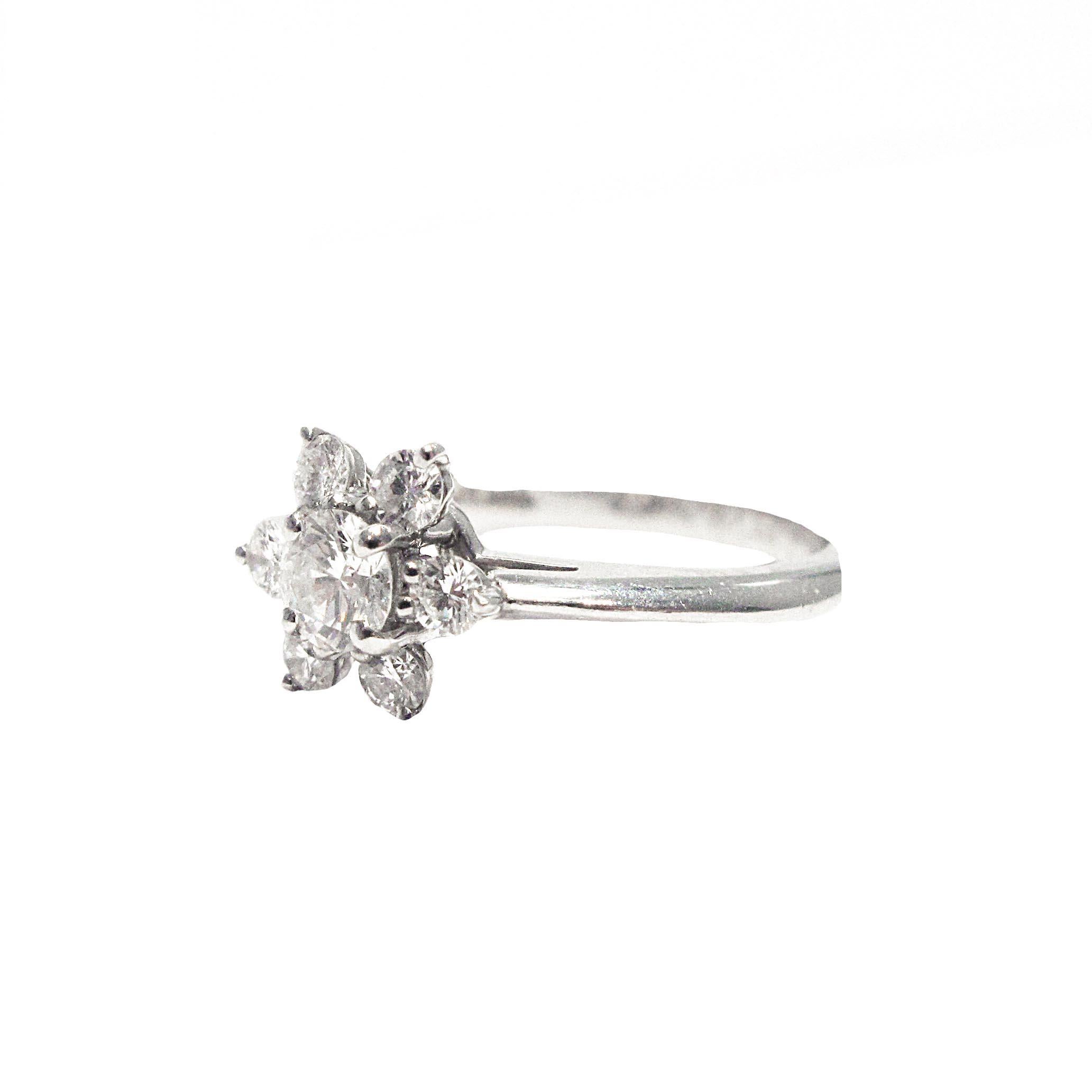 What goes better with the holidays than a snowflake? How about a Tiffany and Company Diamond Snowflake ring. This platinum and diamond ring is one of Tiffany's more known collections. It is super high quality and and the diamonds and bright white.