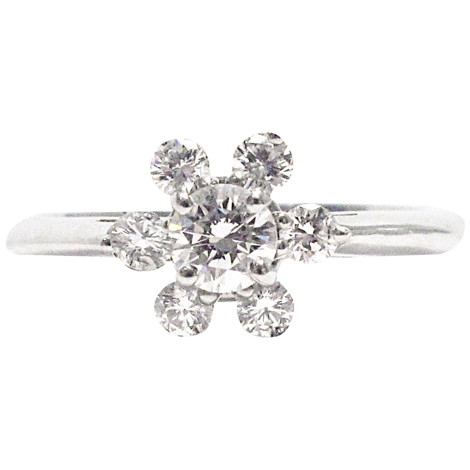 Tiffany & Co. Anillo de Platino con Diamantes Copo de Nieve