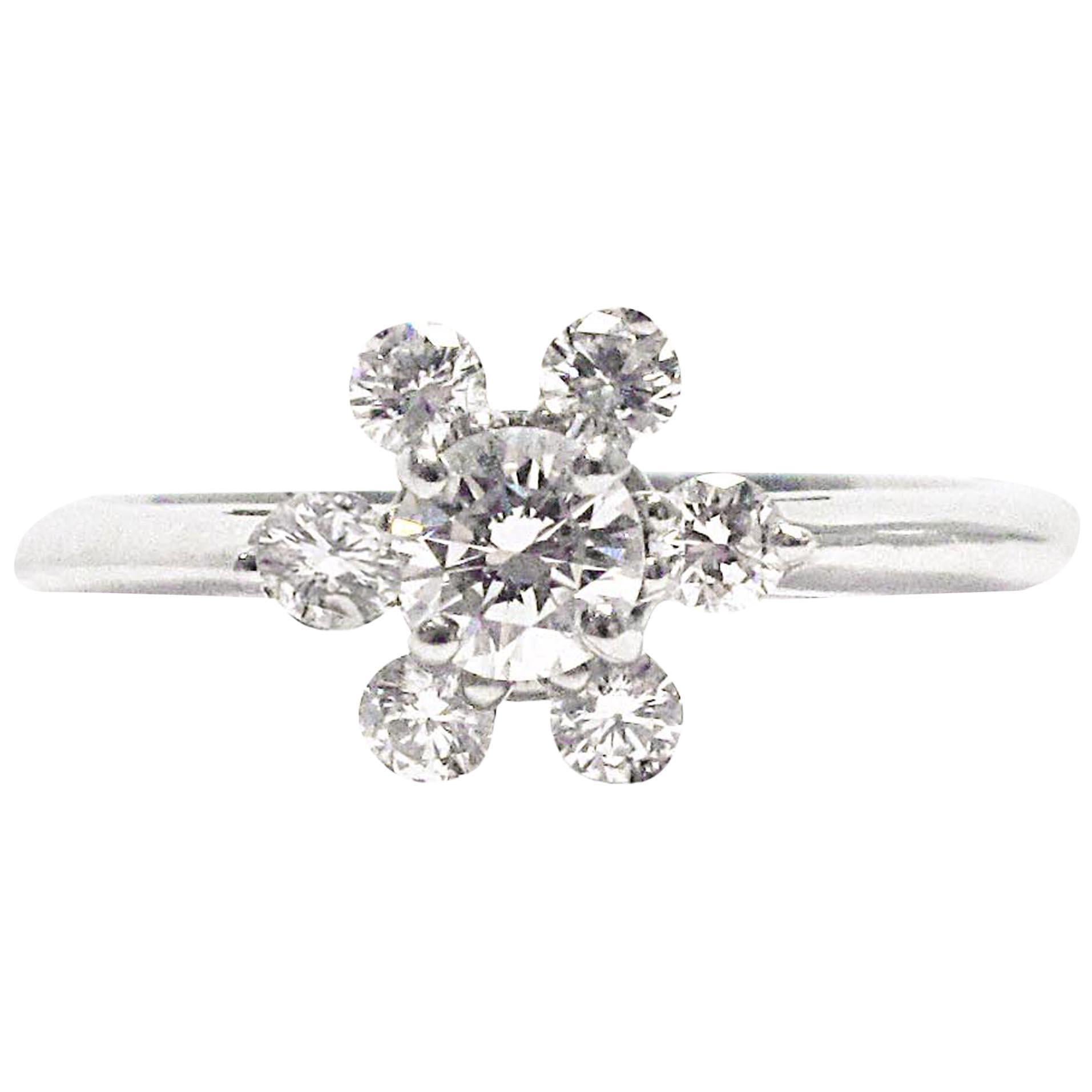 Co. Snowflake Diamond Platinum Ring 