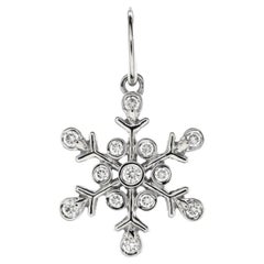 Tiffany & Co. Snowflake Pendant Pendant & Charms Platinum with Diamonds