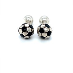 Tiffany & Co. Soccer Ball Cufflinks, Sterling Silver