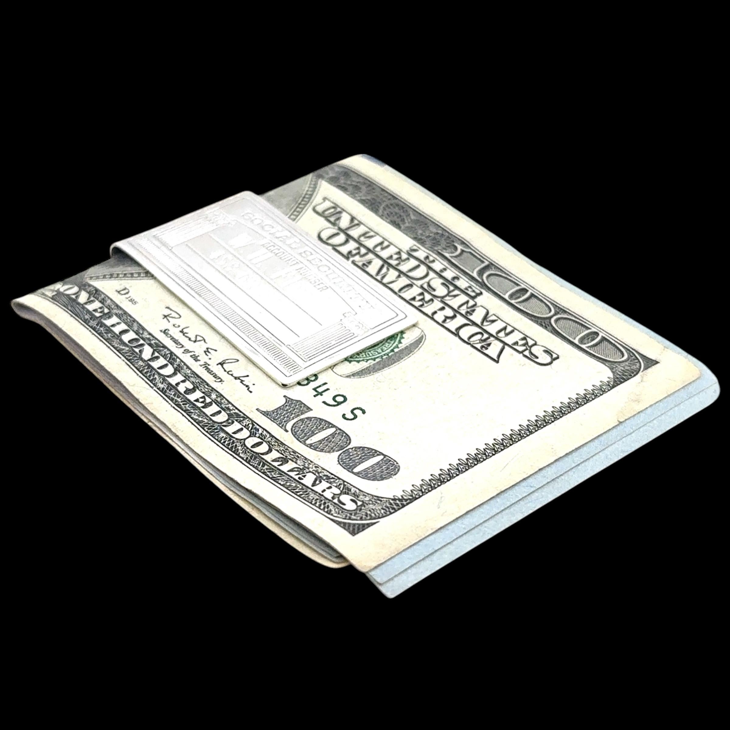 Tiffany & Co Social Security Money Clip Sterling Silver Estate In Good Condition For Sale In Brooklyn, NY