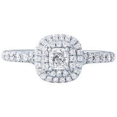 Tiffany & Co. Soleste 0.24 Carat Cushion Cut Diamond Engagement Ring, 18 Karat