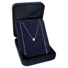Tiffany & Co. Soleste 0.99ct Diamond Halo Platinum Pendant Necklace J Color VS1