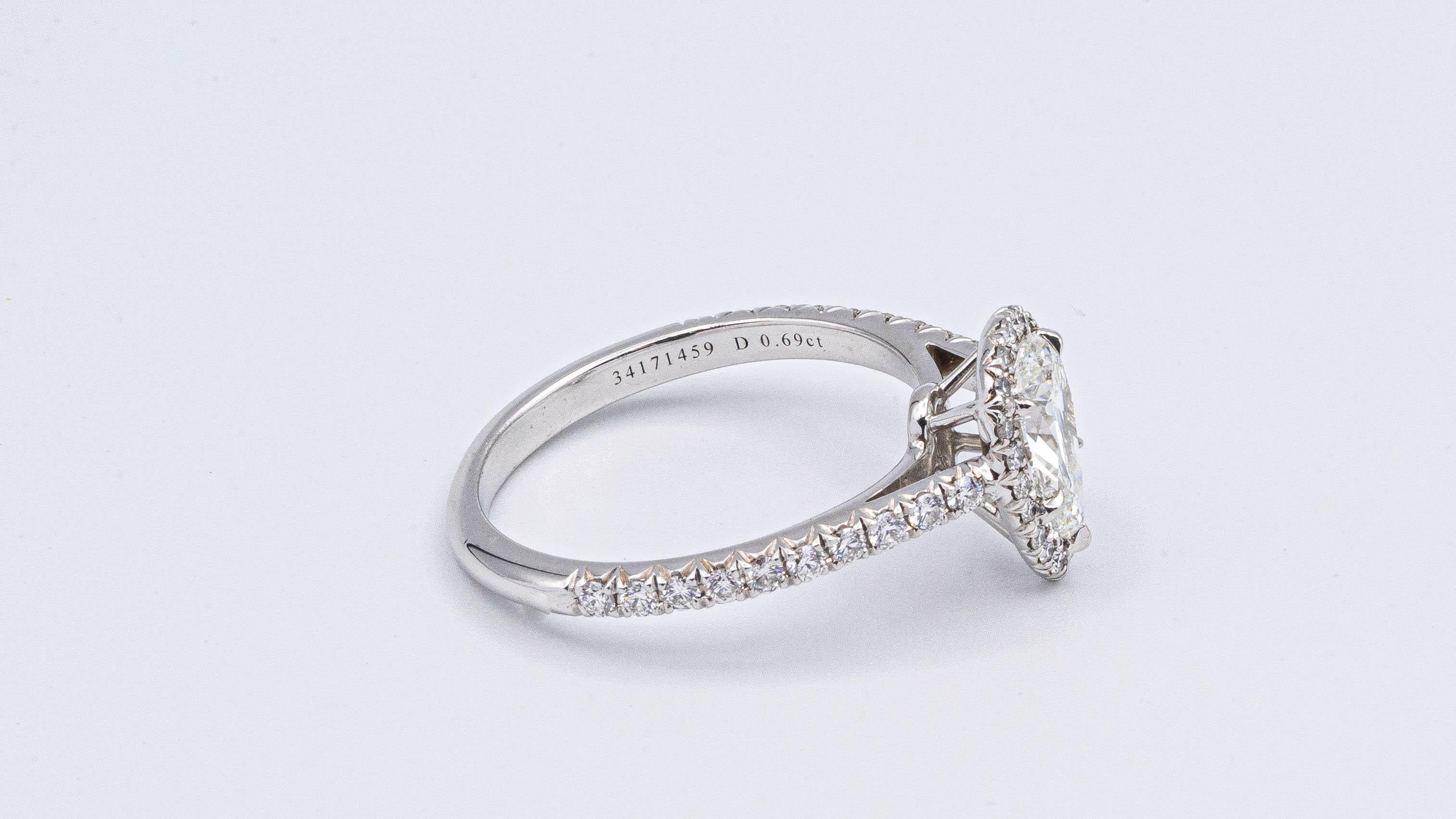 Pear Cut Tiffany & Co. Soleste 1.09 Carat TW G-VS1 Pear Shape Engagement Ring in Platinum