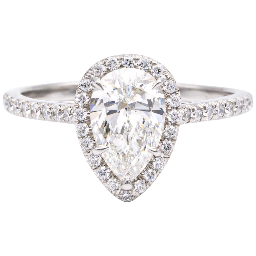 Tiffany & Co. Soleste 1.10 Carat Pear Shape Engagement Ring in Platinum