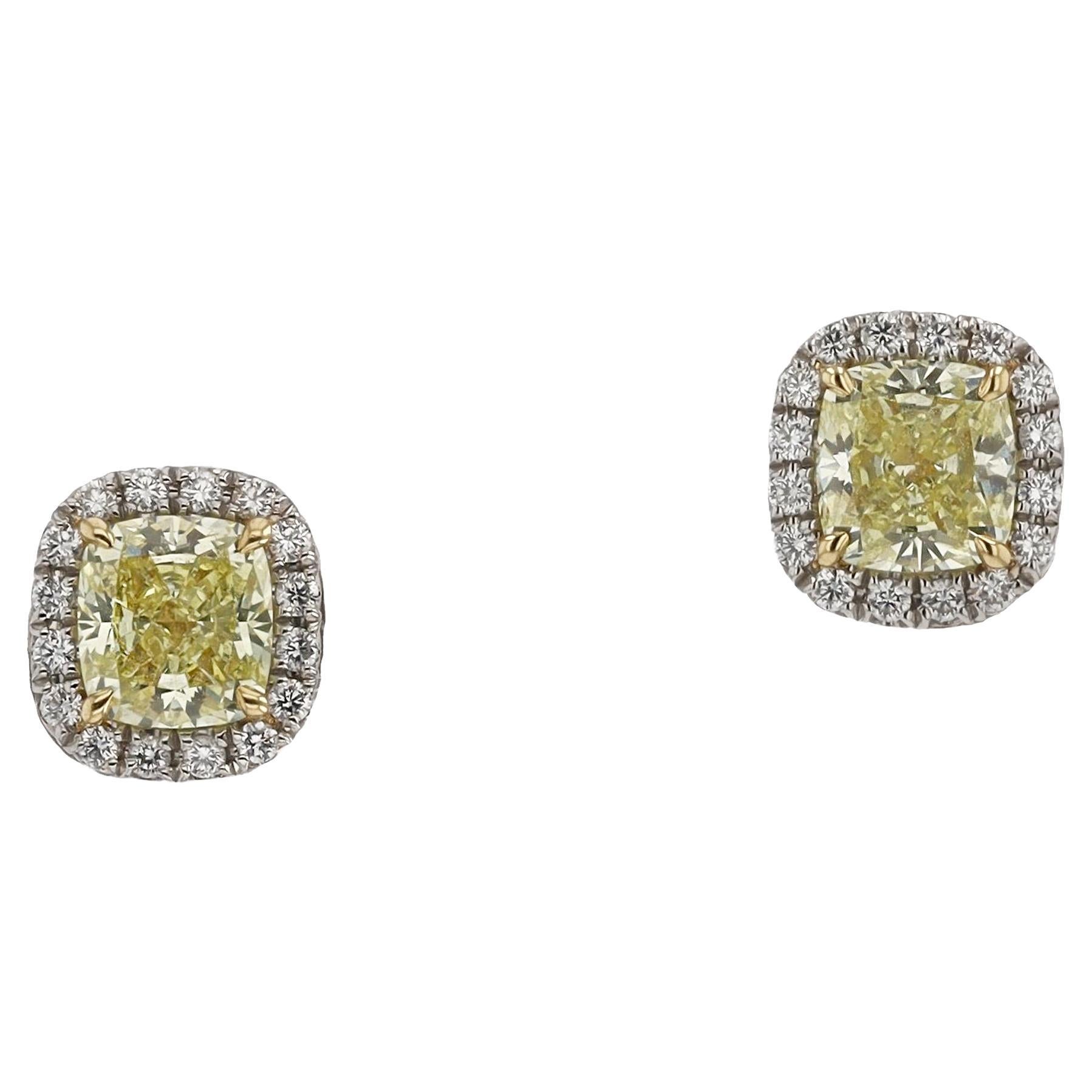 Tiffany & Co. Soleste 1.20 Carat Fancy Yellow Diamond Earrings