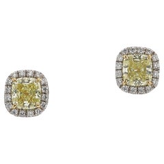 Tiffany & Co. Soleste 1.20 Carat Fancy Yellow Diamond Earrings