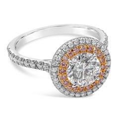 Tiffany & Co. Soleste 1.26 Carats Round Cut Diamond Double Halo Engagement Ring